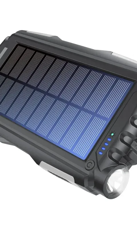 Denver Powerbank med solpanel och ficklampa 20 000 mAh